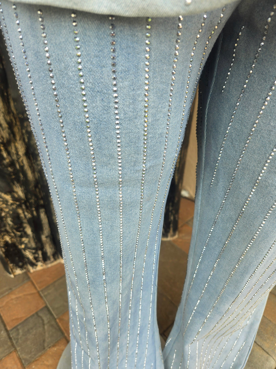 The Denim and Rhinestone Pantset