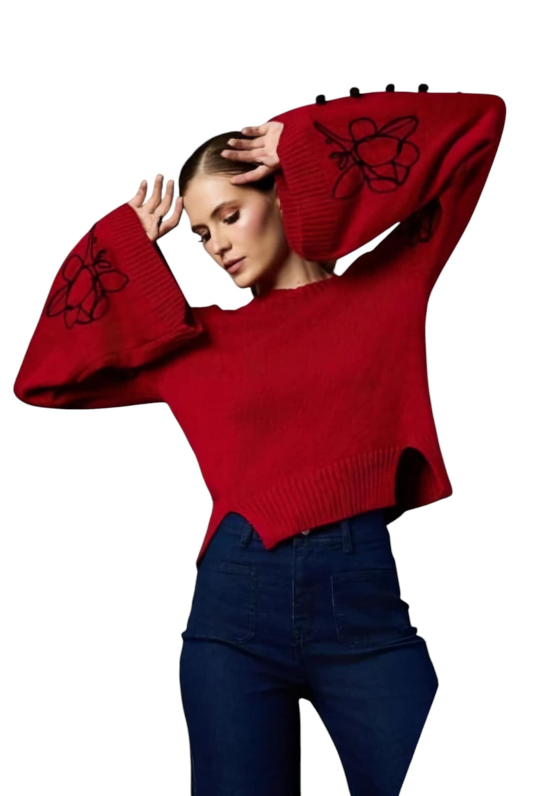 Pom & Petal Knit Pullover