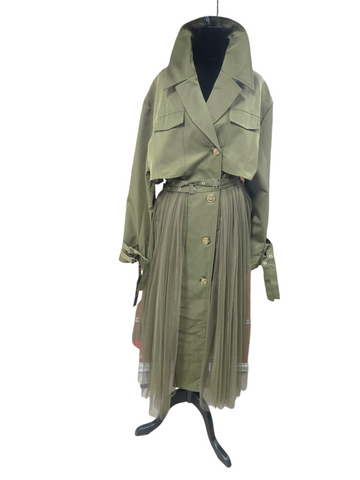 Olive Aura Trench