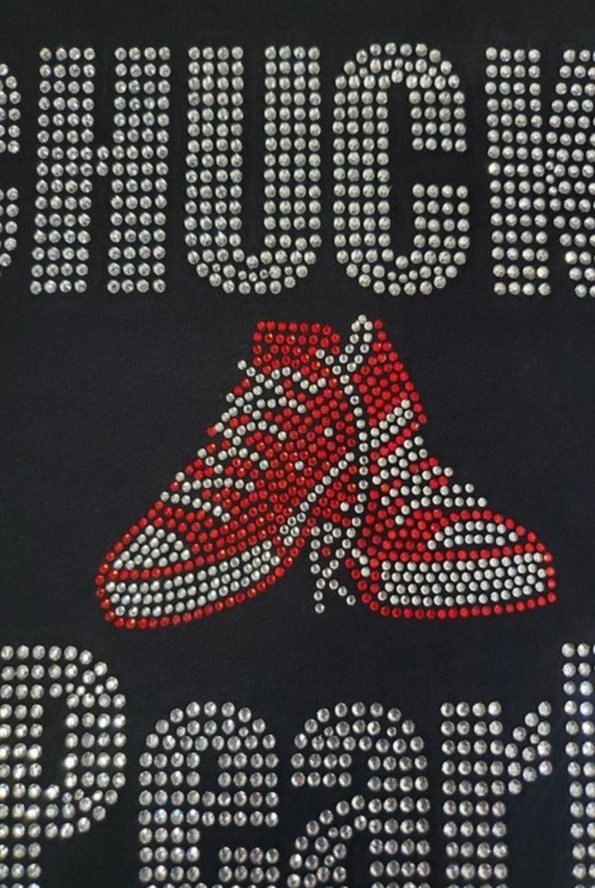 Chucks & Pearls Graphic Studded Tee